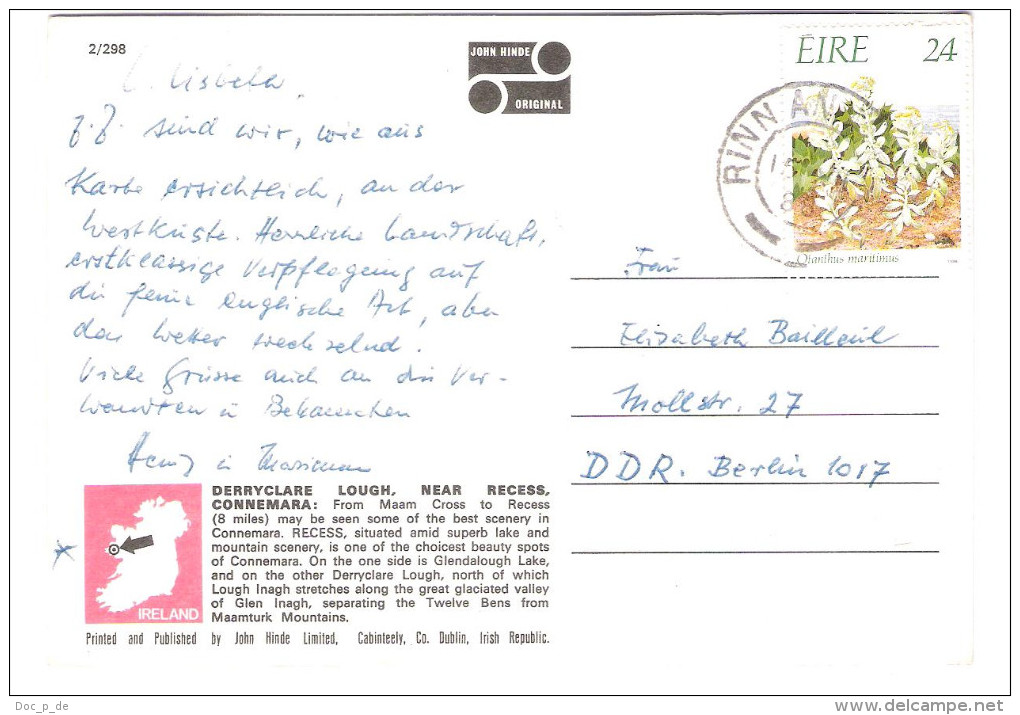 Ireland - Eire - Derryclare Lough Near Recess - Connemara - Co. Galway -  Nice Stamp - Clare