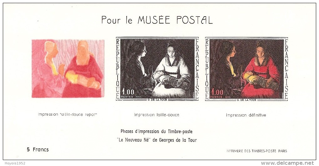 France 1966 Y&T No 1479b Document Philatélique "Le Nouveau Né" De Georges De La Tour - Lettres & Documents
