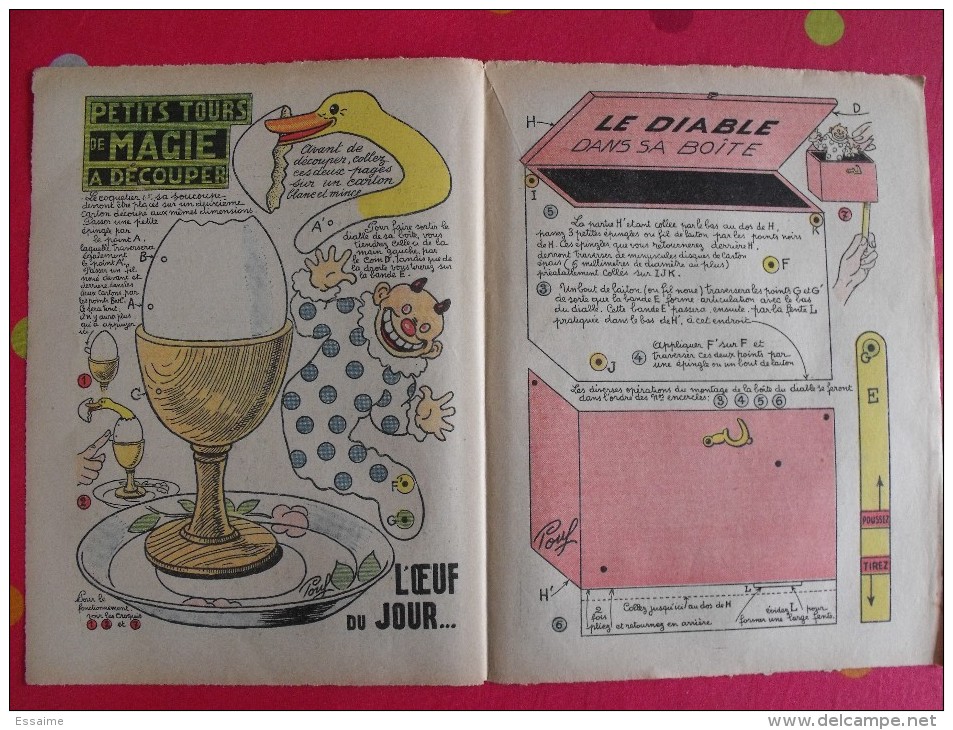 Découpage Animé à Construire. Petits Tours De Magie Oeuf à La Coque, Diable Dans Sa Boîte1937 - Colecciones