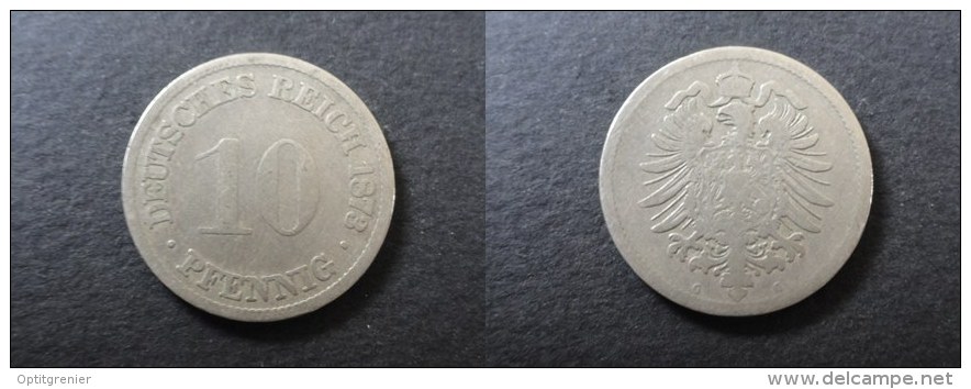 1873 G - 10 PFENNIG ALLEMAGNE GERMANY - 10 Pfennig