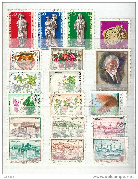 0614 Hungary 35 Different Stamps Used Lot#61 - Mezclas (max 999 Sellos)