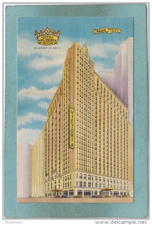HOTEL  VICTORIA  -  NEW  YORK  - - Cafés, Hôtels & Restaurants
