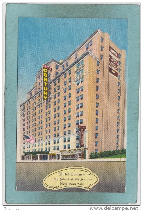 HOTEL  CENTURY   -  NEW  YORK  CITY  -  1953  - - Bares, Hoteles Y Restaurantes