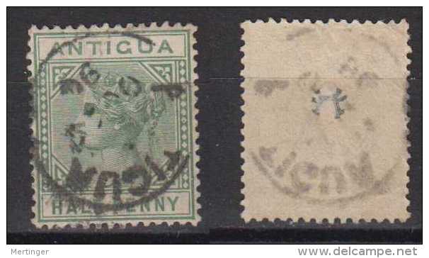 Antigua Mi# 8 Used ½ P 1882 - 1858-1960 Crown Colony