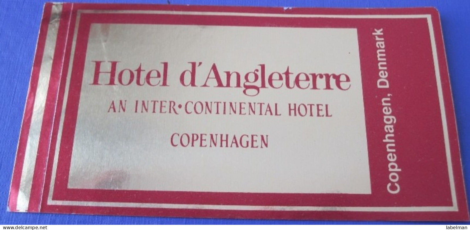 HOTEL HOTELLI HOTELL MOTEL MISSION ANGLETERRE KOBENHAVN COPENHAGEN DANMARK DECAL LUGGAGE LABEL ETIQUETTE AUFKLEBER - Hotel Labels