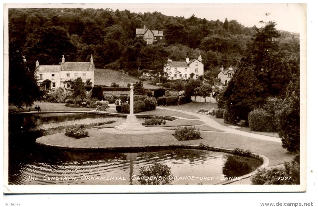 CUMBRIA - GRANGE OVER SANDS - THE CENOTAPH, ORNAMENTAL GROUNDS RP Cu950 - Other & Unclassified