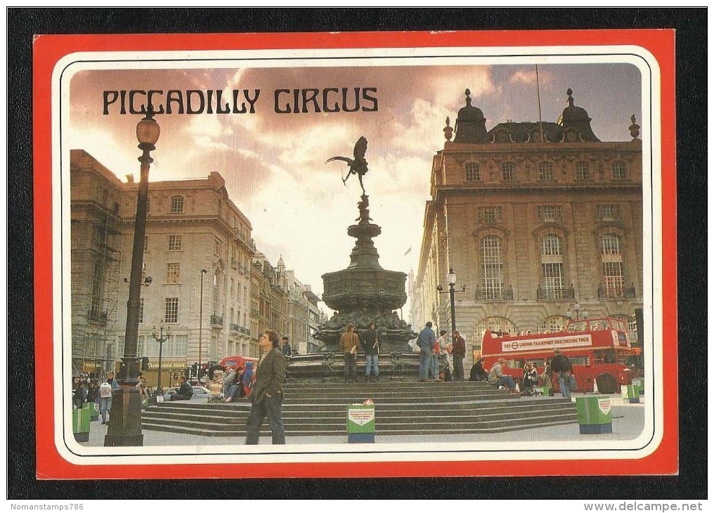 United Kingdom UK Piccadilly Circus  Picture  Postcard - Piccadilly Circus