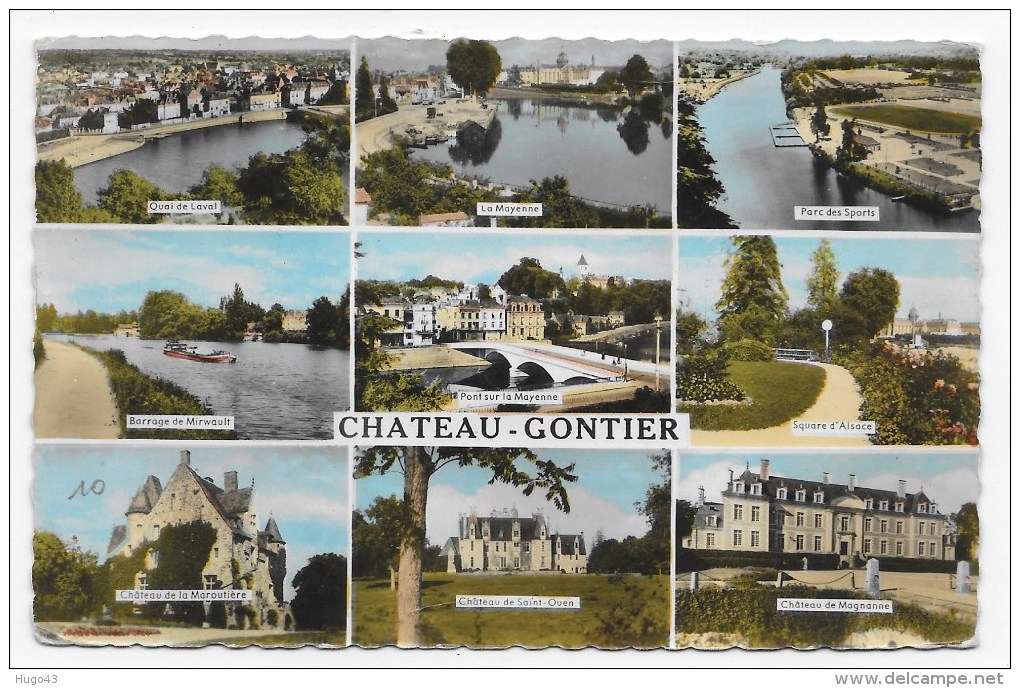 (RECTO - VERSO) CHATEAU GONTIER - MULTIVUES FORMAT CPA - Chateau Gontier