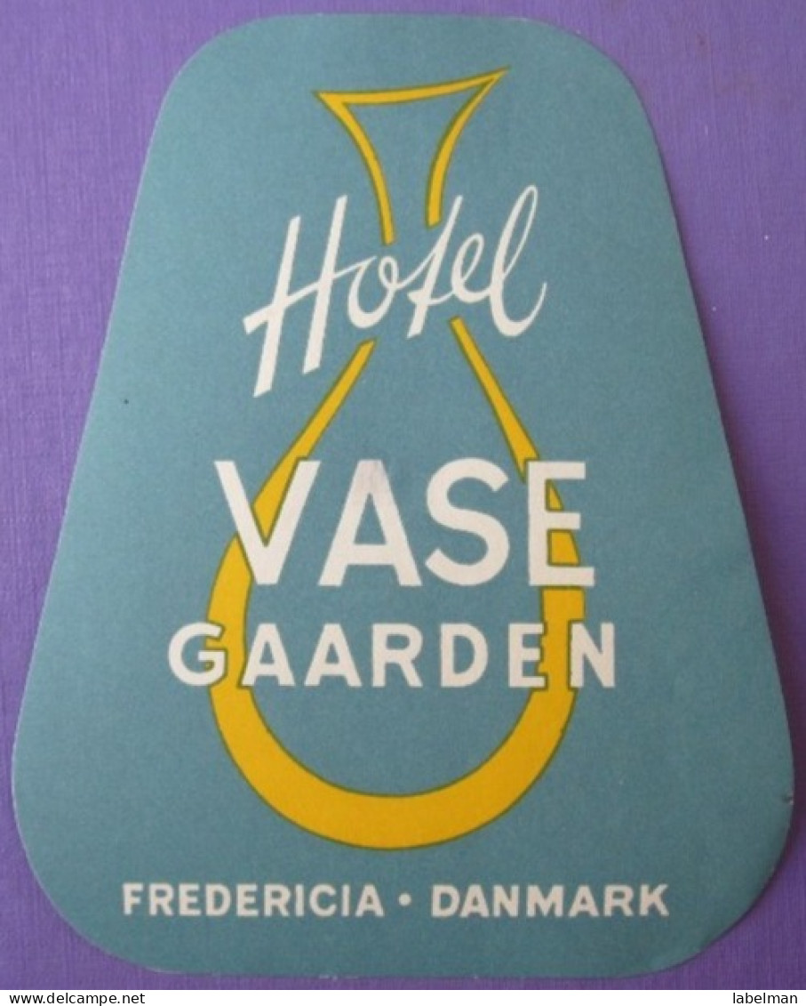 HOTEL HOTELLI HOTELL MOTEL MISSION MOTEL VASE GAARDEN FREDERICIA DANMARK DECAL LUGGAGE LABEL ETIQUETTE AUFKLEBER - Hotel Labels