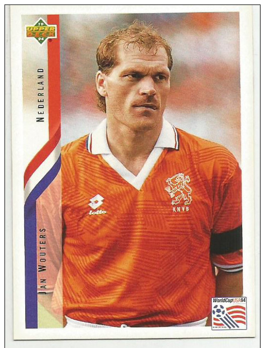 Upper Deck  World Cup 94 Usa   ;  Nederland : Jan Wouters - Trading Cards