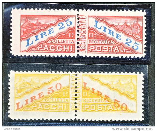 San Marino Pacchi 1946 Serie N. 31 - 32 MNH - Parcel Post Stamps