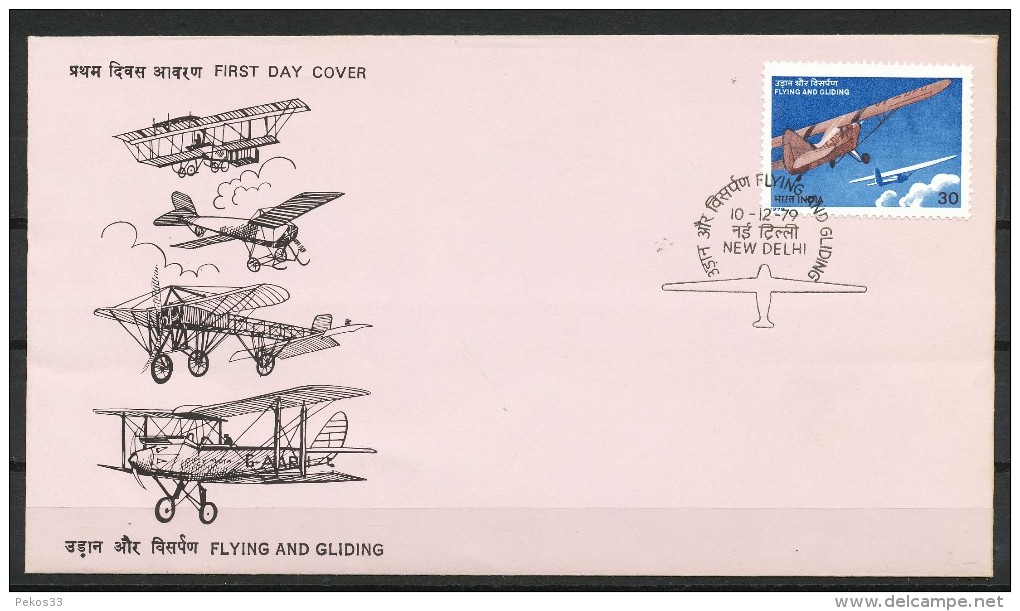 INDIEN -FDC  806 - Fliegen Und Gleiten - FDC