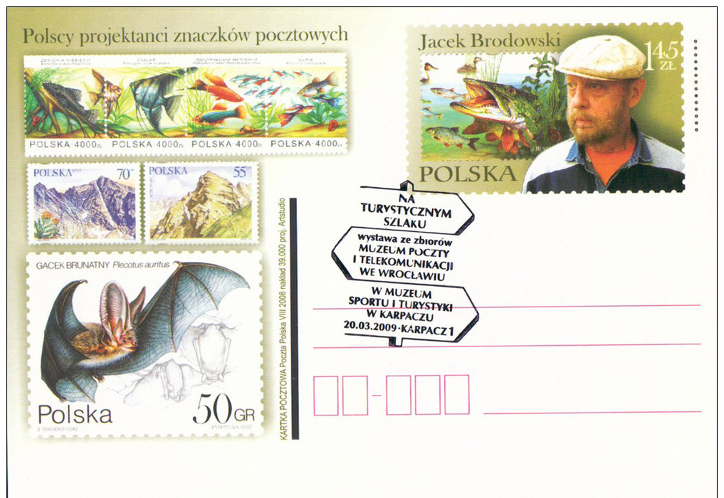 Poland Pologne, Stamp Exhibition ON TOURIST ROUTE In Sport And Tourism Musuem In Karpacz. 2009 - Expositions Philatéliques