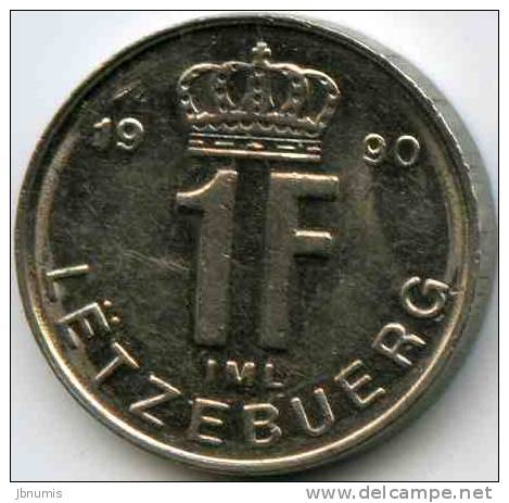 Luxembourg 1 Franc 1990 KM 63 - Luxemburg