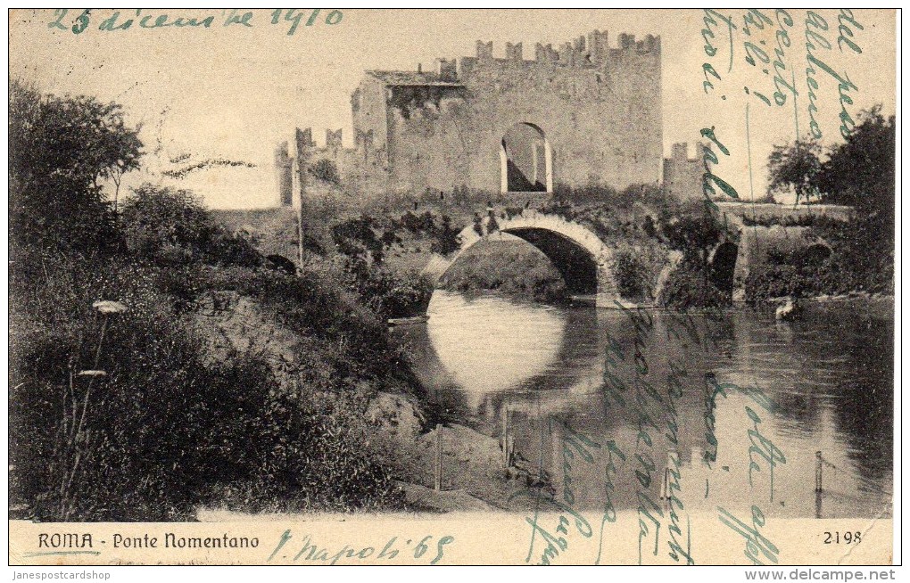 ROME - LAZIO - NOMENTANO BRIDGE - LISBON AND ROME POSTMARKS - 1910 - Bruggen