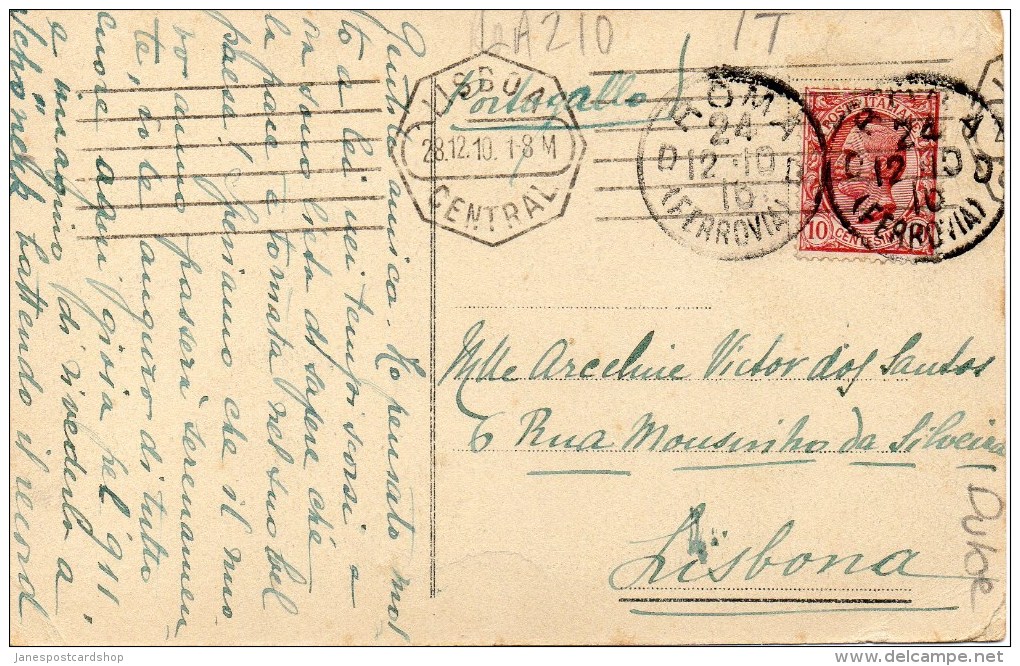 ROME - LAZIO - NOMENTANO BRIDGE - LISBON AND ROME POSTMARKS - 1910 - Bruggen