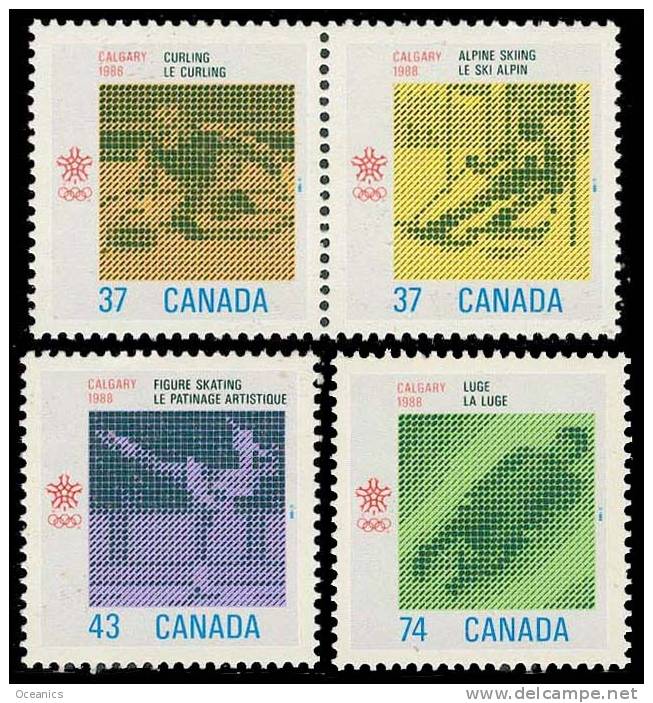 Canada (Scott No.1195-98 - Olympiques D'hiver / Calgary / Winter Olympics) (**) - Oblitérés