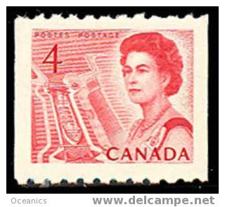 Canada (Scott No. 467 - Reine Elizabeth / Queen Elizabeth) [**] Roulette / Coil - Coil Stamps