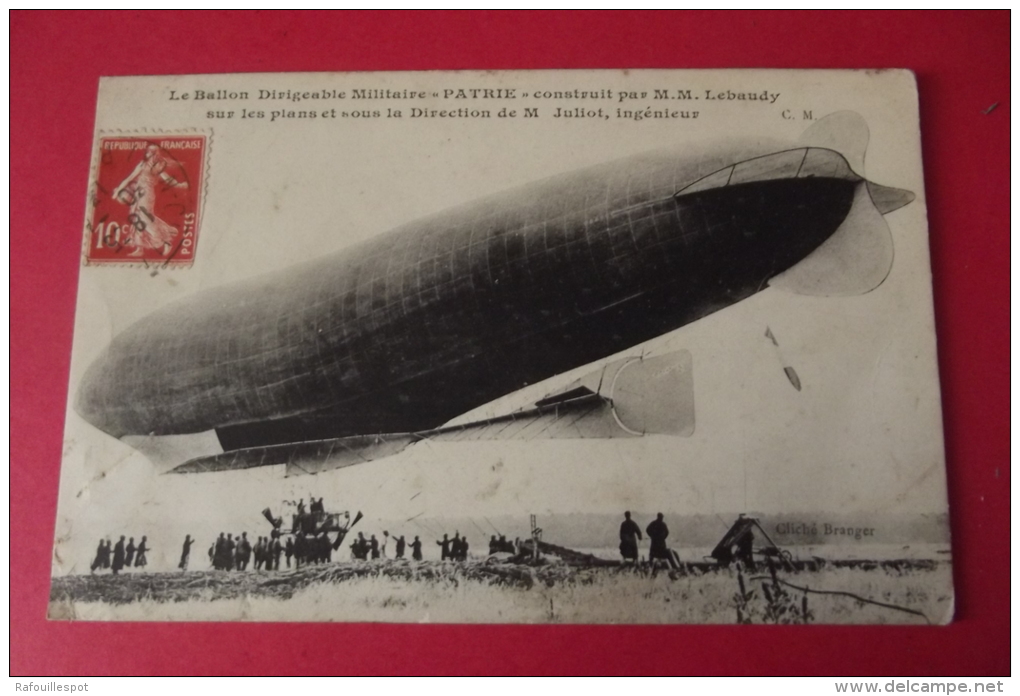 C P Le Ballon Dirigeable Militaire " Patrie" - Luchtschepen