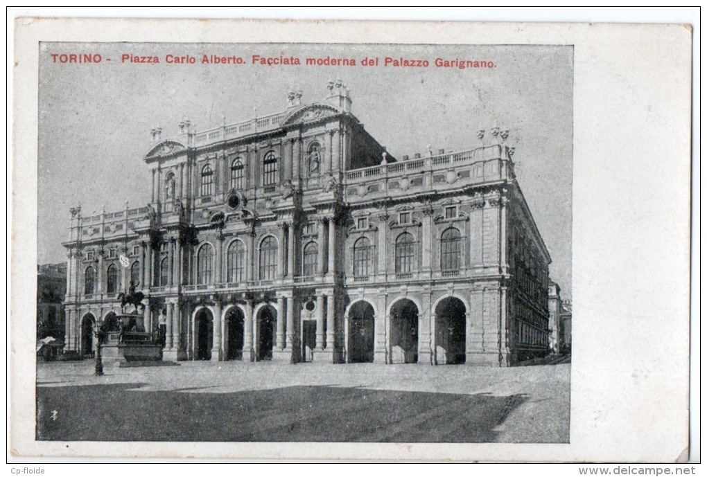 ITALIE . TORINO . PIAZZA CARLO ALBERTO FACCIATA MODERNA DEL PALAZZO GARIGNANO - Réf. N°8287 - - Palazzo Carignano