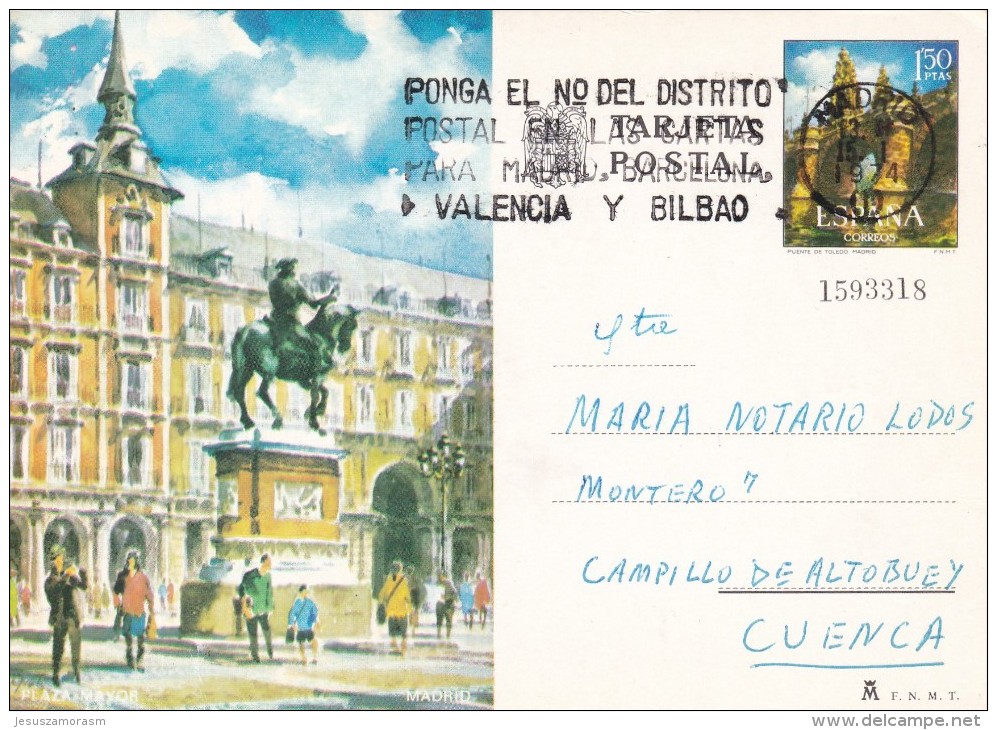 España Sobre Nº 995 Tarjeta - Cartas & Documentos