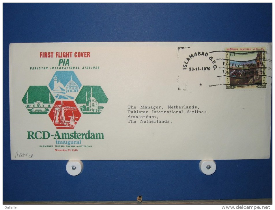 FFC First Flight 277 Islamabad Pakistan - Amsterdam 1970 - A834a (nr.Cat DVH) - Afghanistan