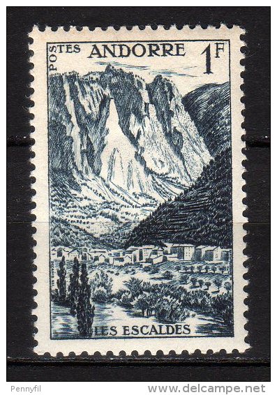 ANDORRA - 1955/58 Scott# 124 * - Nuevos