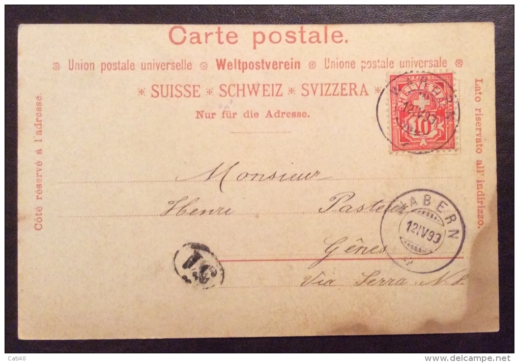 SUISSE SCHWEIZ SVIZZERA - GRUSS PON DERWENGERNALP - 1899 - Enge