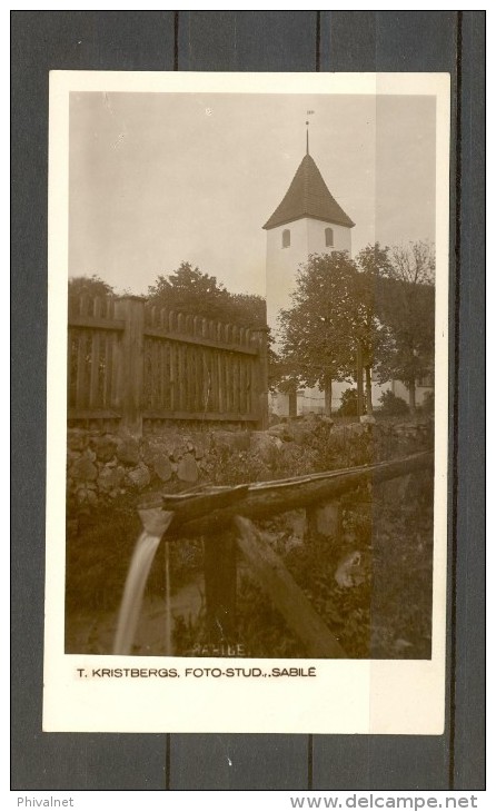 1937 LETONIA, TARJETA POSTAL CIRCULADA A RIGA, VISTA DE SABILE, MATASELLOS DE LA MISMA CIUDAD, T. KRISTBERGS FOTO STUDIO - Letland