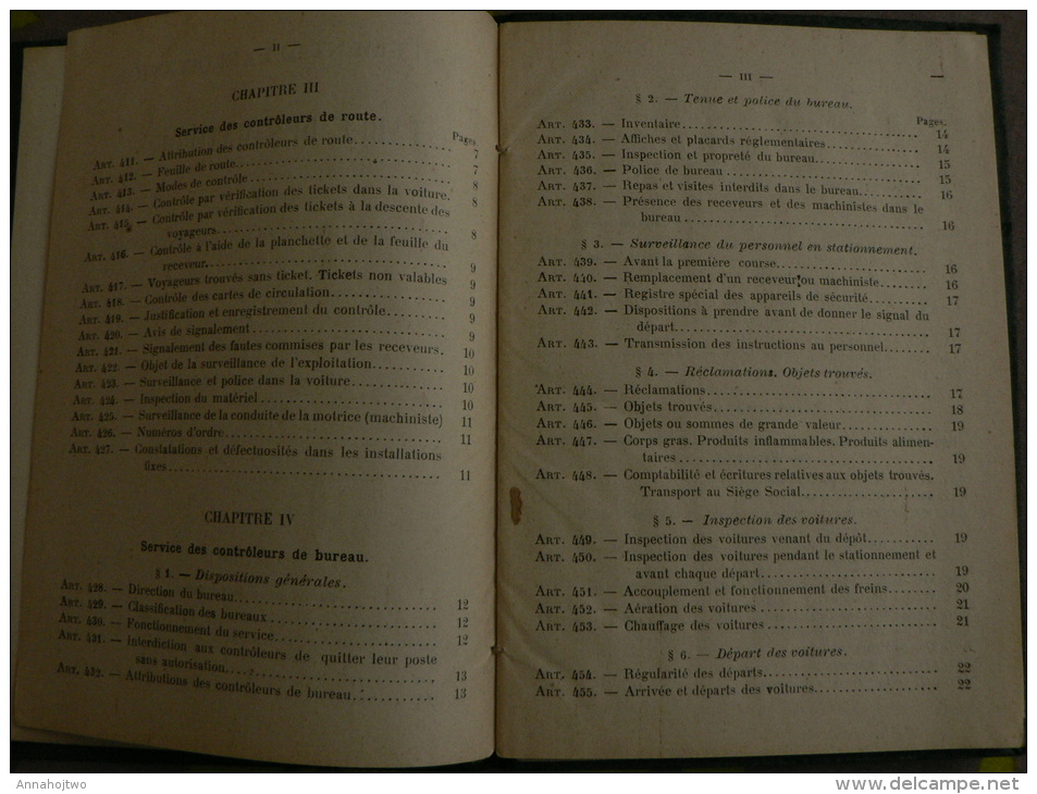 SOC.TRANSPORTS En COMMUN / R A T P * RÈGLEMENT D'EXPLOITATION à L'usage Des CONTRÔLEURS,RECEVEURS & MACHINISTES . - Railway & Tramway