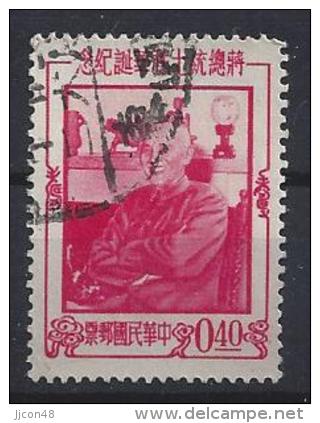 Taiwan (China) 1956  70th Birthday-Chiang Kai-shek  40c  (o) - Oblitérés