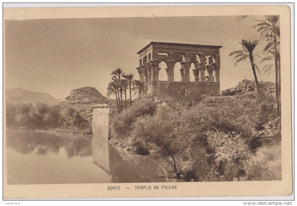 Cpa,EGYPTE,temple De PHILOE,édition Braun Rare,afrique,africa,prés Israel,syrie,liban - Other & Unclassified