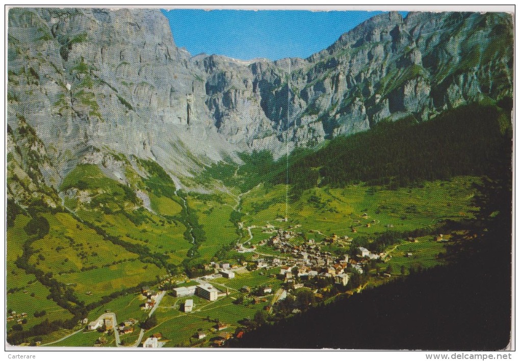 SUISSE,SWITZERLAND,SWISS, HELVETIA,SCHWEIZ,SVIZZERA ,VALAIS,LEUKERBAD-LOECHE LES BAINS,COL GEMMI,PHOTO KLOPFENSTEIN - Loèche