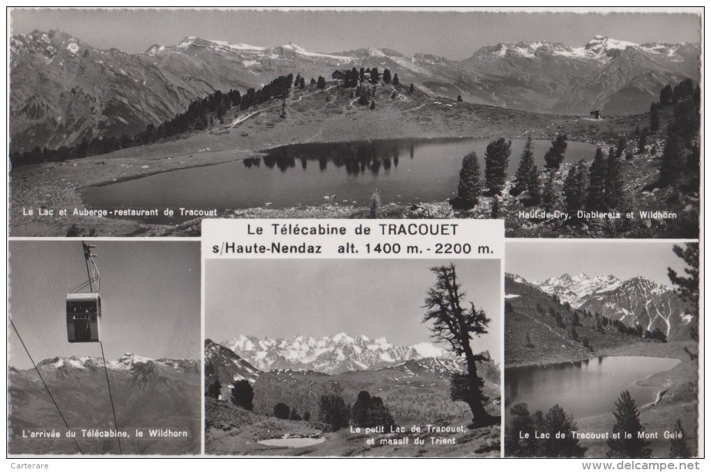 SUISSE,SCHWEIZ,HELVETIA,S WISS,SWITZERLAND,VALAIS,H AUTE NENDAZ,CONTHEY,HAUT DE CRY,TRACOUET,TELECABINE,P HOTO MONTAGE - Nendaz