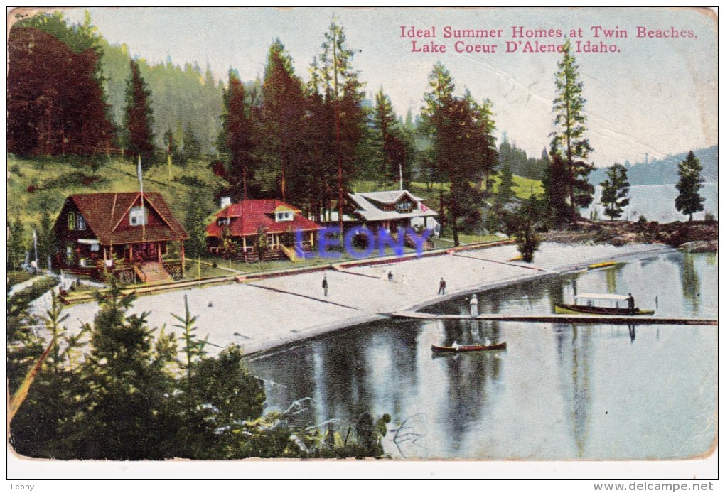 CPSM 9X14 D' IDAHO - Ideal Summer Homers At Twin Beaches LAKE COEUR D' ALENE - Coeur D'Alene