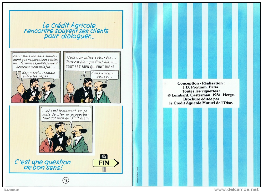 Tintin Au Crédit Agricole (Hergé) 1981 - Tintin