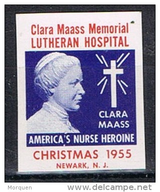 Stamp Lutheran Hosital, Christmas 1955. Clara Maass * - Other & Unclassified