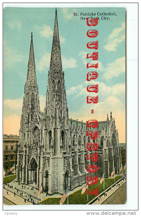 NY - NEW YORK CITY - SAINT PATRICKS CATHEDRAL - EGLISE CHURCH - VINTAGE POSTCARD UNITED STATES - DOS SCANNE - Kirchen