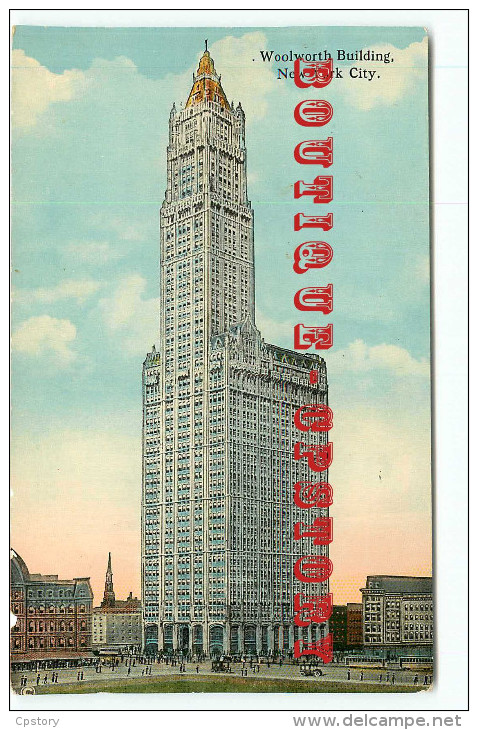 NY - NEW YORK CITY - WOOLWORTH BUILDING - VINTAGE POSTCARD UNITED STATES - DOS SCANNE - Other Monuments & Buildings