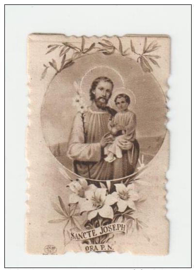 HOLY CARD, SANTINO D´EPOCA (antico) - MIGNON FUSTELLATO  - SAN GIUSEPPE - EB Elle - Santini