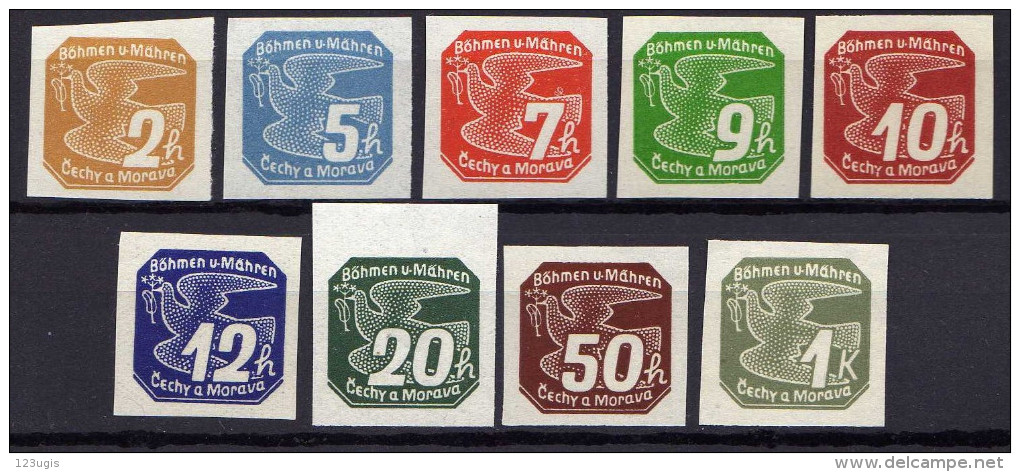 Böhmen Und Mähren 1939 Mi 42-50 ** [230215VI] - Unused Stamps