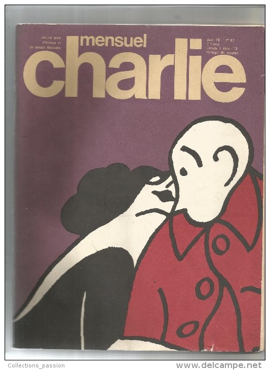 CHARLIE Mensuel , 1976 , N° 87 , 2 Scans , Frais Fr : 2.50€ - Humour