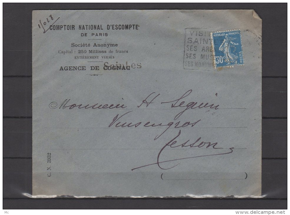 17 -  Agence De  Saintes -  Comptoir National D'escompte De Paris - "  Visitez Saintes " - 1925 - 1921-1960: Modern Period