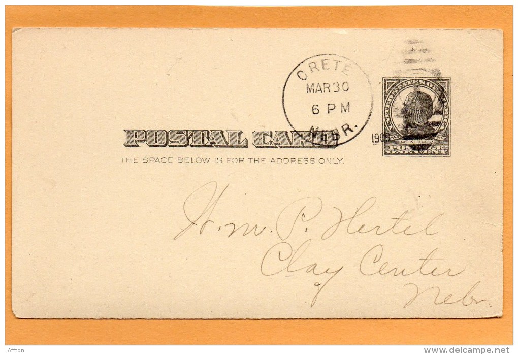 United States 1909 Card Mailed - 1901-20