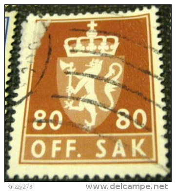 Norway 1955 Offical Service 80ore - Used - Oficiales