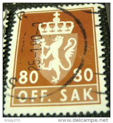 Norway 1955 Offical Service 80ore - Used - Dienstmarken