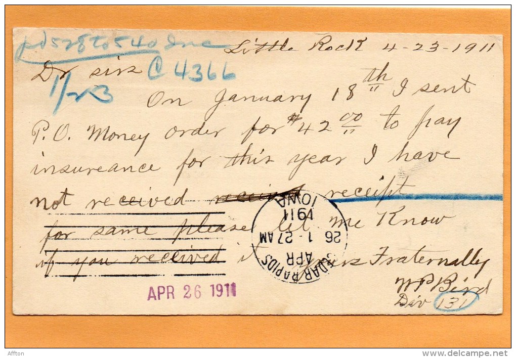 United States 1911 Card Mailed - 1901-20