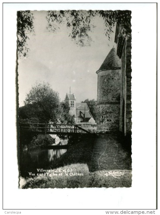 CP- VILLECONIN (91) VUE SUR L EGLISE ET LE CHATEAU - Autres & Non Classés