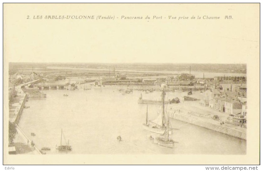 LES SABLES D'OLONNE - Panorama Du Port Vue Prise De La Chaume - Sables D'Olonne