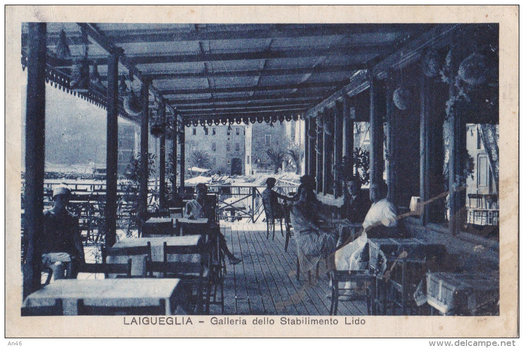 LAIGUEGLIA - GALLERIA DELLO STABILIMENTO LIDO VG 1932 AUTENTICA 100% - Altri & Non Classificati